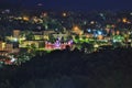 Morgantown WV City Skyline and Woodburn Hall Lights at Dusk