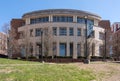 Entrance of Wise Library on WVU Campus in Morgantown