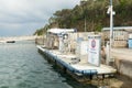 Morgat, France 29 May 2018 Gas station for ships and boats on the port Royalty Free Stock Photo