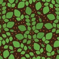 Moringa plant seamless pattern