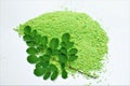 Moringa powder and leaves