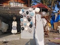 Clothes shop in Morjim beach, Goa, India.