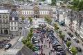 Car exhibition in Morlaix after the 26e randonnee du pays de fougeres Royalty Free Stock Photo