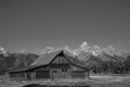 Morman Row Barn in the Teton Valley Royalty Free Stock Photo