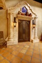 Mormon Battalion Historic site, San Diego. Entrance door with co Royalty Free Stock Photo