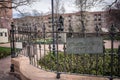 Mormon memorial park, Brigham Young Family Memorial Cemetery gate, downtown salt lake city, Utah, USA Royalty Free Stock Photo