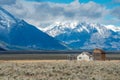 Mormon Row at Antelope Flats and Grand Teton National Park in Wyoming Royalty Free Stock Photo