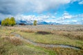 Mormon Row at Antelope Flats and Grand Teton National Park in Wyoming Royalty Free Stock Photo