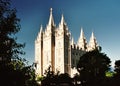 Mormon Temple in Downtown Salt Lake City in Utah Royalty Free Stock Photo