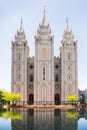 Mormon Temple in Salt Lake City, Utah Royalty Free Stock Photo