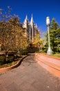 Mormon Temple Square in Fall Royalty Free Stock Photo