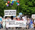 Mormons building bridges at the Salt Lake City Gay Pride Parade