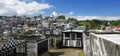 Picturesque cemetery in Morne a l`Eau in Guadeloupe. Lesser Antilles, Caribbean