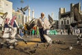 Morning activities around Masjidil Haram during hajj and umra in Mecca, Saudi Arabia. Royalty Free Stock Photo