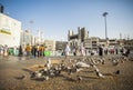 Morning activities around Masjidil Haram during hajj and umra in Mecca, Saudi Arabia.