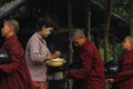 Morning activities of the monk Myanmar