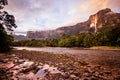 Sunrise at Angel Falls, Canaima National Park, Venezuela Royalty Free Stock Photo