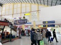 Morning atmosphere during Idul Fitri at the Purabaya terminal