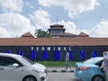 Morning atmosphere during Idul Fitri at the Purabaya terminal