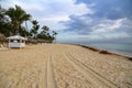 Morning at Bavaro Beach Dominican Repubic Royalty Free Stock Photo
