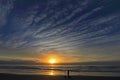 Morning beach stroll Royalty Free Stock Photo