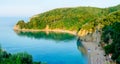 Morning at Beautiful Mogren Beach. Budva, Montenegro