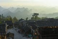 Morning  beautiful scenery of China Yao Village Royalty Free Stock Photo