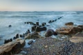 The coast of the buy of Odessa at dawn