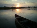 Morning Boat in pool Sunrise