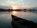 Morning Boat in Sunrise Iran, Gilan, Rasht