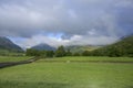 Morning in Borrowdale with low cloud Royalty Free Stock Photo