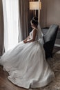 Morning of the bride. Preparing the bride. Royalty Free Stock Photo