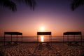 Morning sunbathe on Hua Hin beach