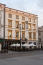 Morning cafe on the Main Square, Krakow, Poland Royalty Free Stock Photo