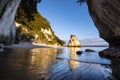 Morning at Cathedral Cove near Hahei, New Zealand Royalty Free Stock Photo