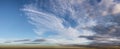 Morning cloud formation panorama over horizon