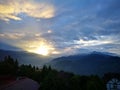 Morning Cloud Sunsise Mountain Scenery Royalty Free Stock Photo