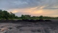 Evening view of the Coal Stockpile Royalty Free Stock Photo