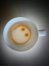 Morning coffe cup with smilling face Royalty Free Stock Photo