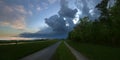 Stormy morning skies on the countryside Royalty Free Stock Photo