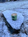 Morning coofee in the snow in Norway