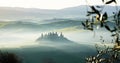 Morning on countryside, San Quirico dÃâÃÂ´Orcia, Tuscany, Italy Royalty Free Stock Photo