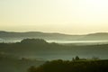 Morning on countryside, San Quirico dÃÂ´Orcia, Tuscany, Italy Royalty Free Stock Photo