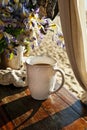 Morning cup of coffee on the beach Royalty Free Stock Photo