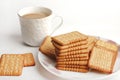 Morning Cup of tea and biscuits Indian. chai or chaha in india. Tea Time Royalty Free Stock Photo