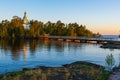 Morning dawn awakens Valaam Island