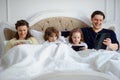 Morning of the day off in the family. Royalty Free Stock Photo