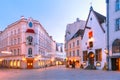 Morning street in the Old Town, Tallinn, Estonia Royalty Free Stock Photo