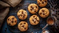 Morning Delight: Chocolate Chip Cookies on a Cooling Rack