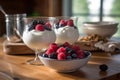 Morning Delight: Greek Yogurt with Granola and Berries